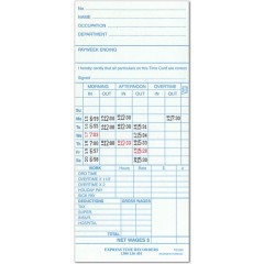 TR-895W Weekly Time Cards (QTY:1000)
