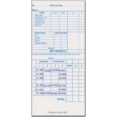 QR-350W Weekly Time Cards (QTY:1000)