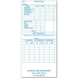 QR-120W Weekly Time Cards (QTY:1000)